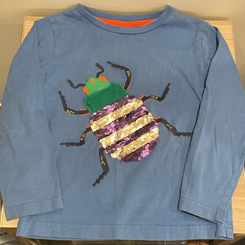 Mini Boden Sequin Bug Shirt